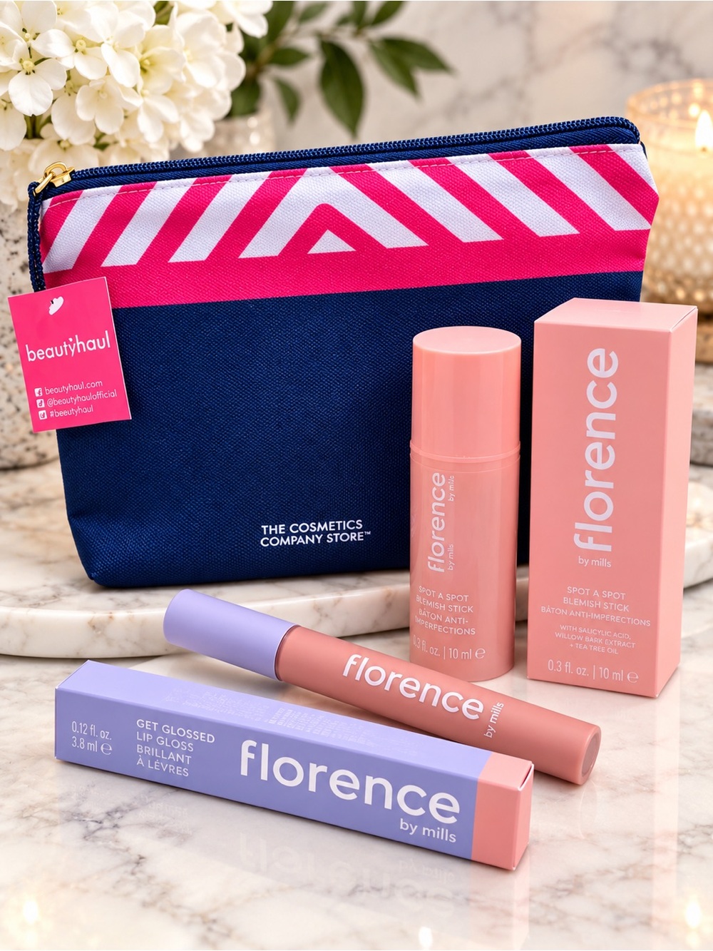 Florence by Mills Beauty Bundle + Beautyhaul Cosmetic Bag NEW